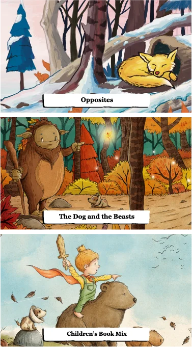 Opposites, The Wounded Dog, Children's Book Mix