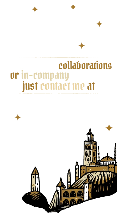 Collaborations or in-company, just contact me at